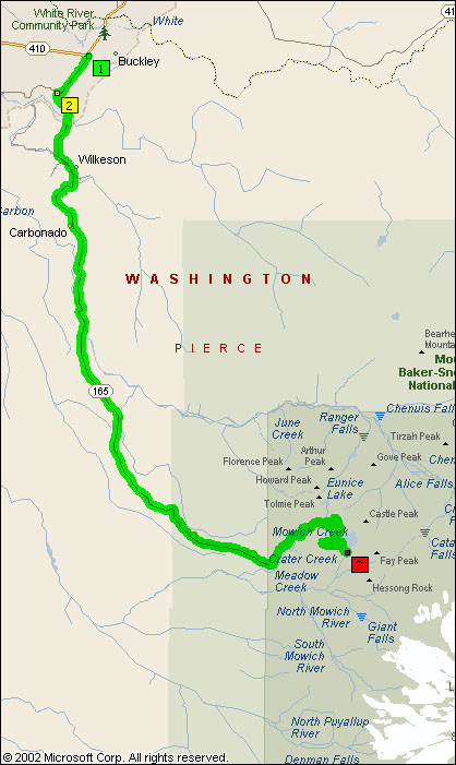 Map Of Washington State Counties. Map of WA State Route 165