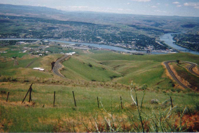 View down the Grade to Lewiston