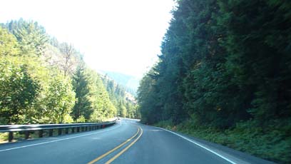 View of the gentle curves along the Reservior