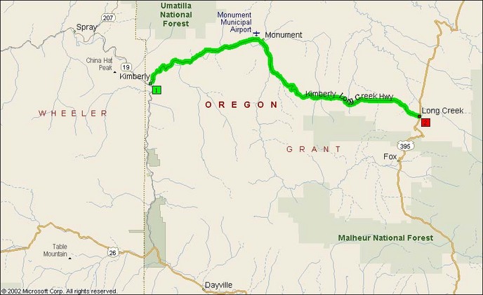 Overview Map of OR SR402