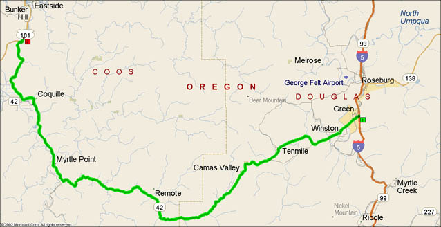 map of Oregon 42