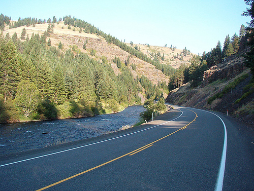 Oregon Route 82 along the Wallowa River