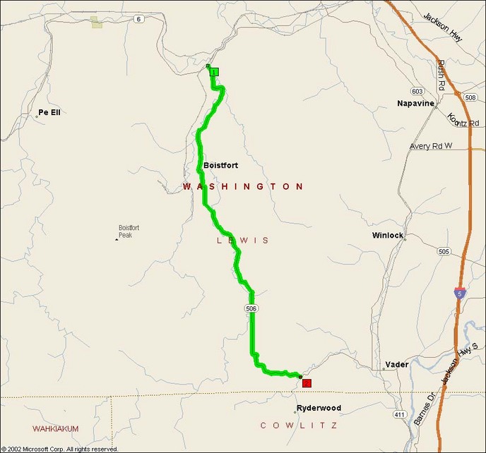 Map of Boistfort Road