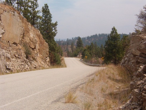 Curves atop Manila Creek Road