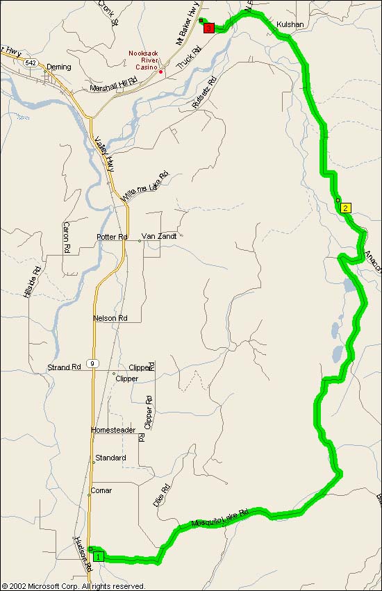 Map of SR9 from Arlington to Deming