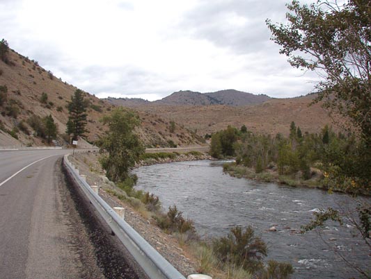 View up the Methow River toward the NW along SR153