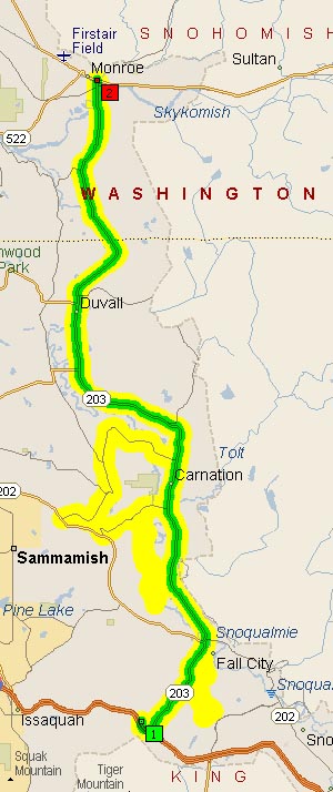 State Route 203 Overview Map