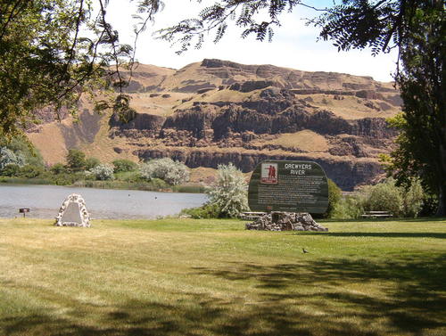 Lyons Ferry State Park Historic Sign -- Lewis & Clark Slept Here