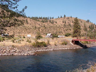 View of a ranch across the Naches River