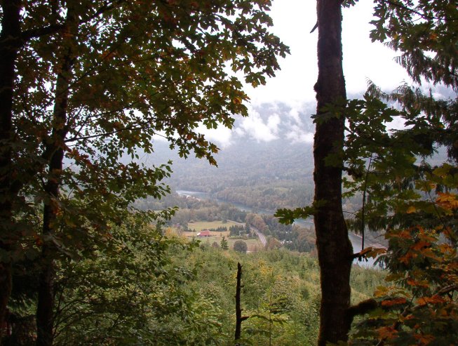 View of the Concrete-Sauk Valley Road section from atop Finney Creek Road