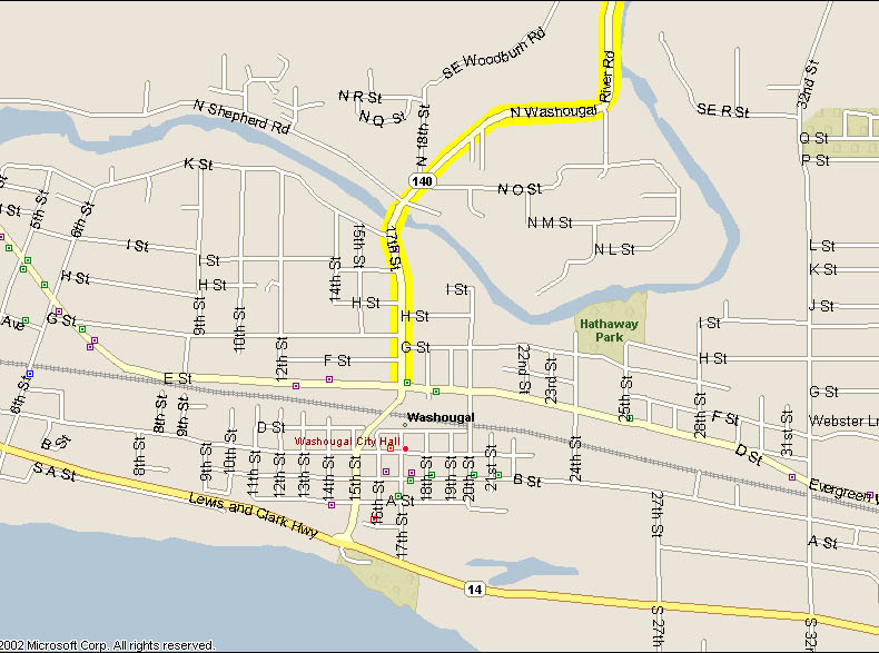 Map of Downtown Washougal